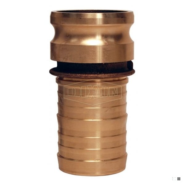 Boss-Lock Type E Cam and Groove Adapter, 2-1/2 in, Male Adapter x Hose Shank, Brass, Domestic